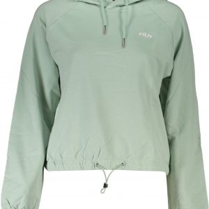 Fila Chic Green Hooded Sweatshirt with Embroidered Logo