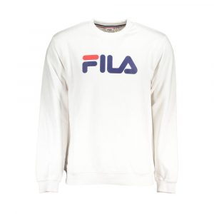 Fila Classic Crew Neck Fleece Sweatshirt in White