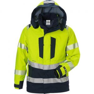 Fristads 125617 Flamstat Hi Vis GORE-TEX PYRAD® skal jakke kl.3 4095 / Arbejdsjakke Hi-Vis gul/Marine L