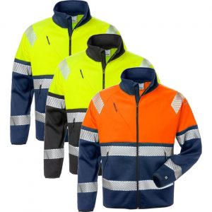 Fristads 129509 Hi Vis sweat jakke kl. 1 4517 / Arbejdsjakke Hi-Vis gul/Marine XL