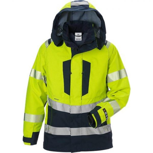 Fristads 129742 Flamestat Hi Vis GORE-TEX PYRAD® skal jakke dame kl.3 4195 / Arbejdsjakke Hi-Vis gul/Marine L