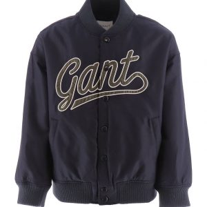 GANT Jakke - Script Logo Varsity - Evening Blue