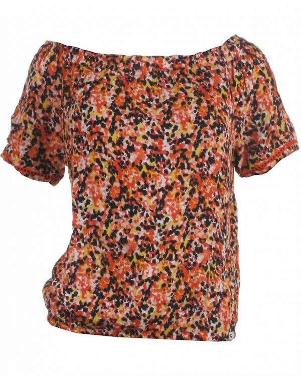 Garcia off-shoulder top s/s, multi - 140 - 140/146