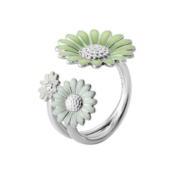 Georg Jensen - Daisy Green ring sølv sterlingsølv