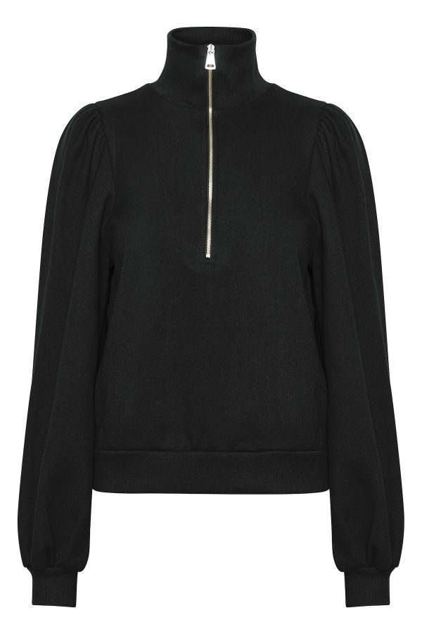 Gestuz Nankita Sweatshirt, Farve: Sort, Størrelse: XS, Dame