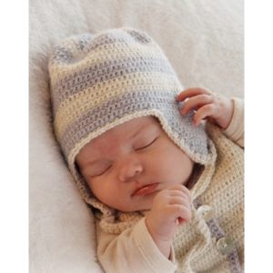 Heartthrob Hat by DROPS Design - Baby Hue Hækleopskrift str. 1/3 mdr - - 1/3 mdr