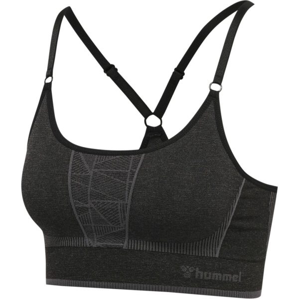 Hummel ENERGY Seamless Sports Top - Black/Asphalt Melange