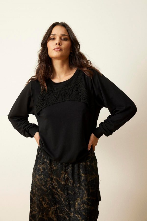 IN FRONT Dolly Sweatshirt, Farve: Black, Størrelse: XXL, Dame