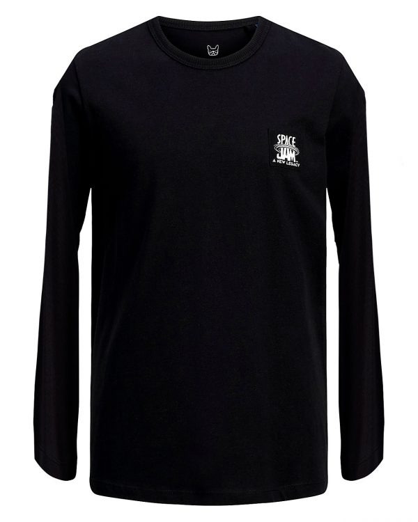 Jack & Jones JR t-shirt l/s, Space, black - 140 - 10år