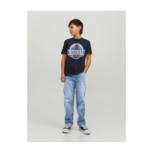 Jack & Jones Junior bukser i blue denim til drenge