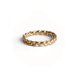 Jane Kønig - Small Braided ring JK0005R-G