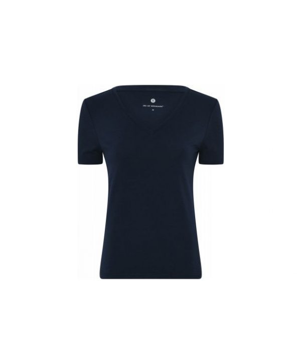 JBS of Denmark FSC-bambus T-shirt v-hals i navy til kvinder