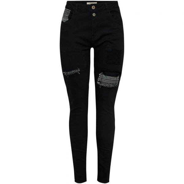 Jewelly dame jeans JW7048-1 - Black