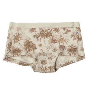 Joha Hipsters - Uld/Silke - Beige m. Print