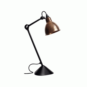 Lampe Gras N205 Bordlampe Mat Sort/Rå Kobber