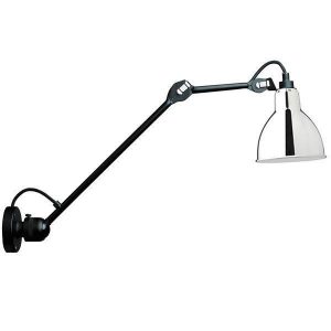 Lampe Gras N304 L40 Væglampe Mat Sort & Krom Hardwired