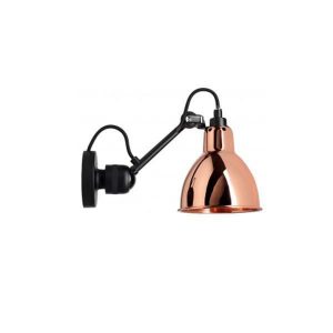 Lampe Gras N304 Væglampe Mat Sort & Kobber Hardwired