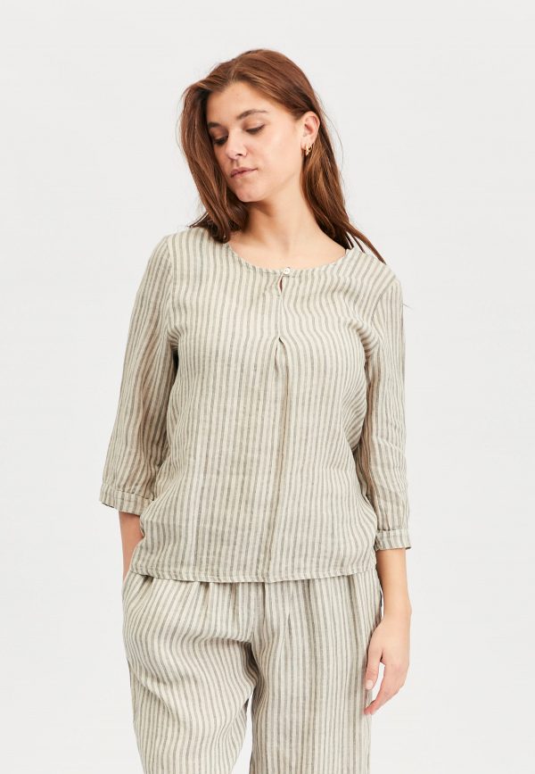 Lifabienne - Sand Stripe - Bluse - S