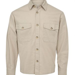 Linen overshirt modern fit