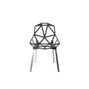 Magis Chair One 4 Legs Spisebordsstol Anodiseret/Grå Anthracite