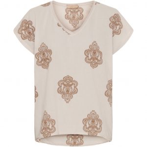 Marta Du Chateau dame bluse 85483 - Sabbia print