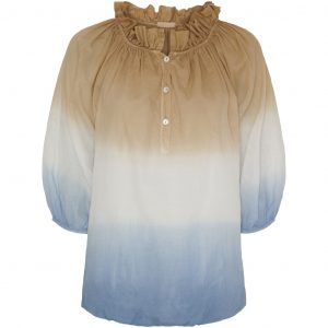 Marta Du Chateau dame bluse MdcBrynhildur - Camello/Blue