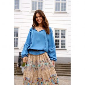 Marta Du Chateau dame bluse MdcMarta - Medium Blue