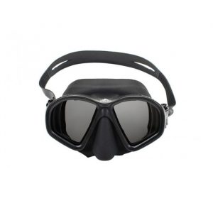 Mask Scorpena M, black / black, with smoke mirror