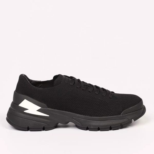 Neil Barrett Black Textile Herre Sneakers