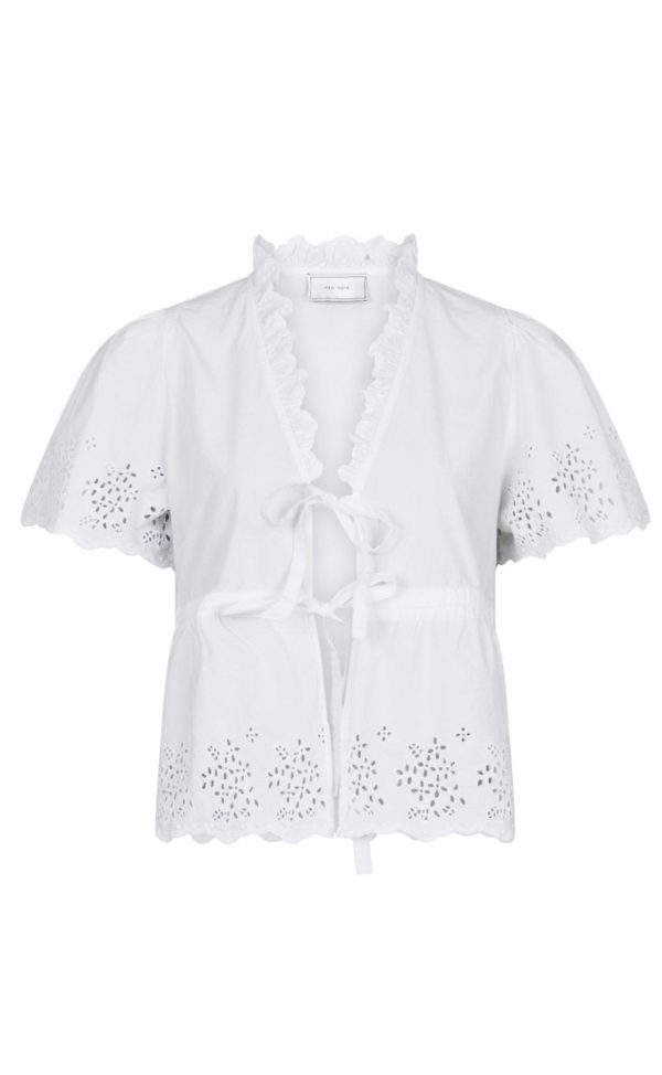 Neo Noir Bluse - Satsi Embroidery - White