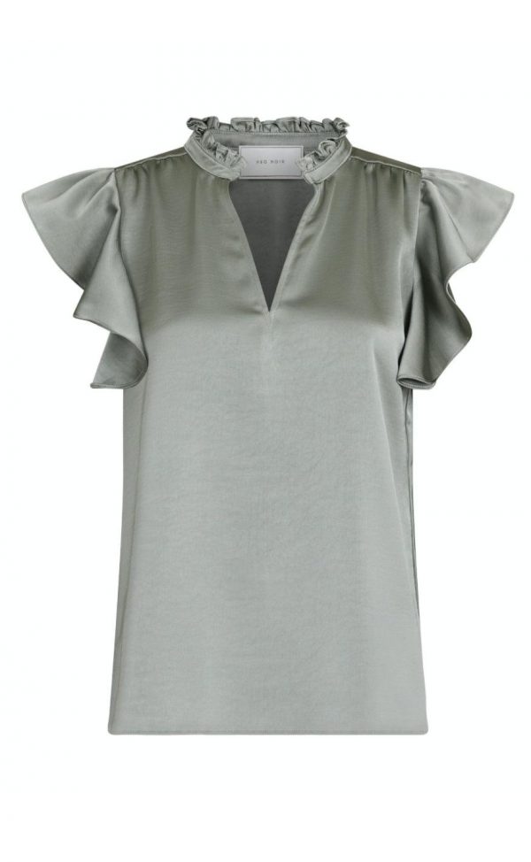 Neo Noir Bluse - Stella - Smoke Green