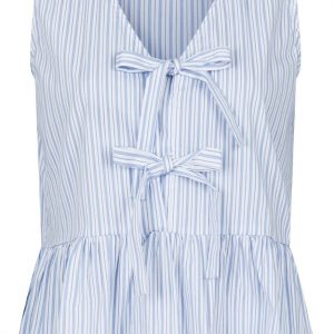 Neo Noir Top - Manja Stripe - Light Blue