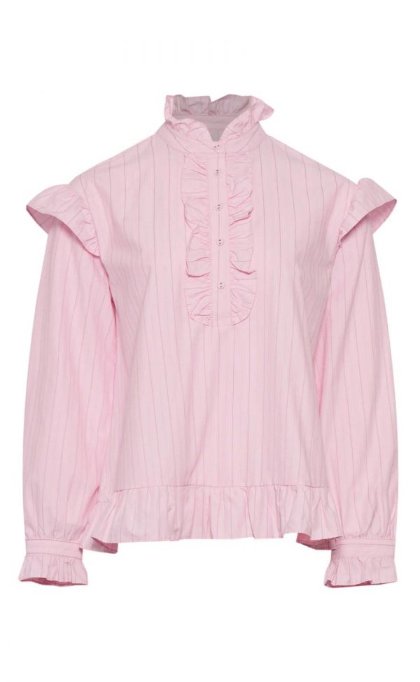 Noella Bluse - Sally - Light Pink Stripe