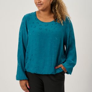 Pont Neuf - Bluse - Pnalison - Petrol Blue - S/40