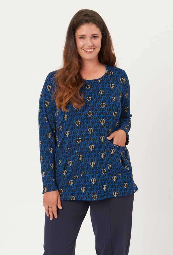 Pont Neuf - Bluse - Pnlotte Mie - Cobalt Blue - Xs/36-38