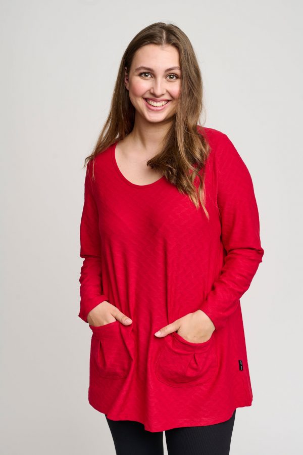 Pont Neuf - Bluse - Pnlotte-mie - Warm Red - Xs