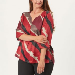 Pont Neuf - Bluse - Pnmoude - Warm Red - Xs/36-38