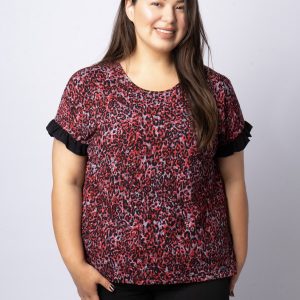 Pont Neuf - Bluse - Pnolga - Warm Red - Xs