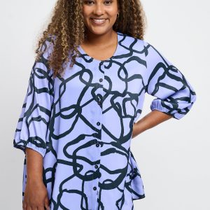 Pont Neuf - Bluse - Pnthorid - Ice Blue - Xs/36-38