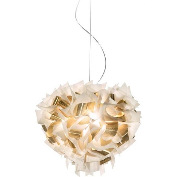 SLAMP Veli Aurea Pendel Hvid/Guld Med Transparent Ledning