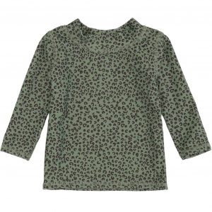 Soft Gallery Oil Green AOP Leospot Baby Astin Badebluse - Str. 3 mdr/62