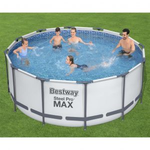 Steel Pro MAX swimmingpoolsæt rund 366x122 cm