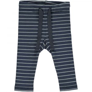 Stripe rib bukser - Night blue/ Spa green - 56