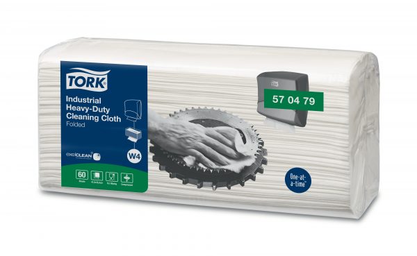 TORK Aftørringsklud W4 240 ark Hvid Top-Pak Ekstra kraftig (570479)