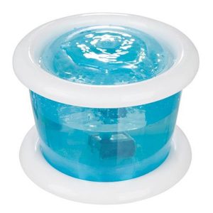 Trixie Drinking Fountain Bubble stream plastic 3 l/ø 25 × 16 cm blue/white