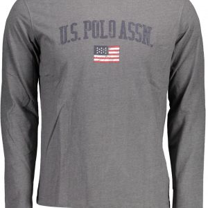 U.S. POLO ASSN. Elegant Gray Printed Logo Tee