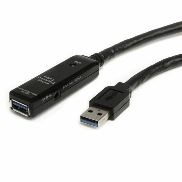 USB-kabel Startech USB3AAEXT10M USB A Sort