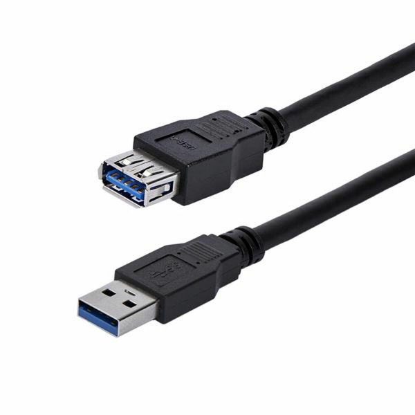 USB-kabel Startech USB3SEXT1MBK USB A Sort