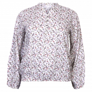 Vanting Dame Bluse - Råhvid/Blomster Print - 46/48