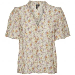 VERO MODA dame bluse VMALIA - Birch MINI FLOWER